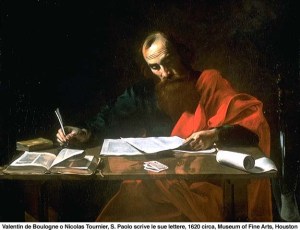 san-paolo_valentin-de-boulogne-16201 Paoloscrive le lettere, Valentin de Boulogne, 1621